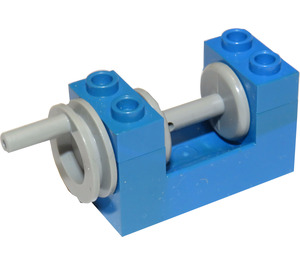 LEGO Blau Winch 2 x 4 x 2 mit Light Grey Drum (73037)