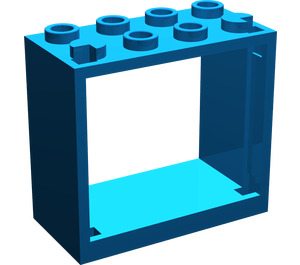 LEGO Blauw Venster 2 x 4 x 3 met vierkante gaten (60598)