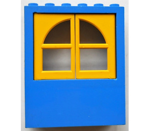 LEGO Blau Window 2 x 6 x 6 with Yellow Window Panes