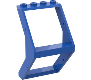 LEGO Blue Window 4 x 4 x 6 Outward Sloping