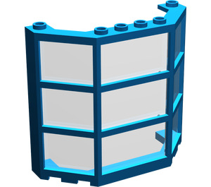 LEGO Blau Fenster Bay 3 x 8 x 6 mit Clear Glas (30185 / 76029)