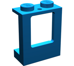 LEGO Bleu Fenêtre Cadre 1 x 2 x 2 avec 2 trous en bas (2377)