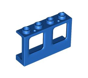 LEGO Blue Window Frame 1 x 4 x 2 with Hollow Studs (61345)