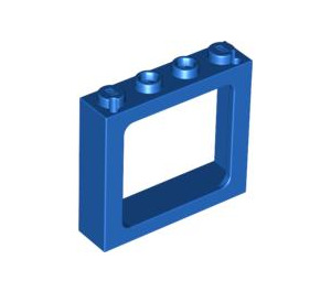 레고 파란색 창틀 1 x 4 x 3 (중앙 스터드는 속이 비어 있고 외부 스터드는 단단함) (6556)