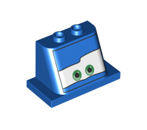 LEGO Blau Windschutzscheibe 2 x 4 x 3 mit Ivan Green Augen (72145)