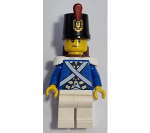 LEGO Bluecoat Soldier with Reddish Brown Backpack and Sweat Drops Minifigure