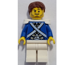 LEGO Bluecoat Soldier avec Stubble Beard Figurine