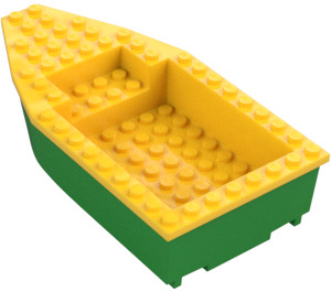 LEGO Boot 8 x 16 x 3 mit Gelb oben (28925)