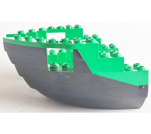 LEGO Boat Bow 12 x 12 x 5.3 Hull with Green Top (6051)