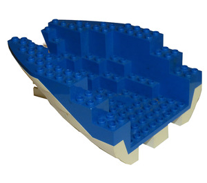 LEGO Boat Stern 12 x 14 x 5 & 1/3 Hull Inside Assembly - Blau oben (6053)