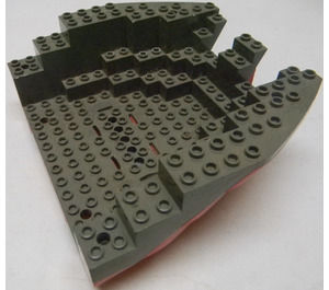 LEGO Boat Stern 16 x 14 x 5.3 with Dark Gray Top (2559 / 74329)