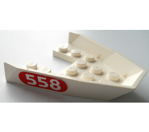 LEGO Boat Top 6 x 6 with '558' in Red Sticker (2627)