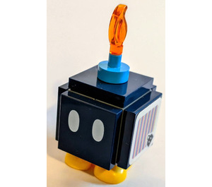 LEGO Bob-omb - Scanner Code avec Pink, Lime et Lavender Lines Figurine
