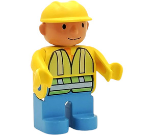 LEGO Bob The Builder with Safety Vest with Silver Stripes Duplo Figure