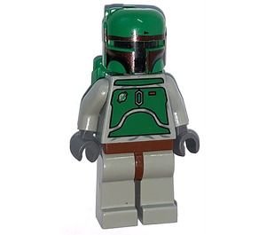 LEGO Boba Fett with Medium Stone Gray Armor and Dark Red Helmet Markings Minifigure