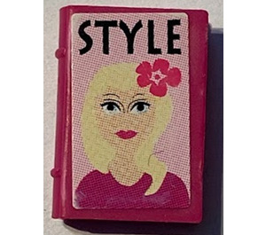 LEGO Book 2 x 3 met Girl, 'STYLE', 'ART' Sticker (33009)