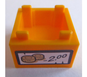 LEGO Scatola 2 x 2 con '2.00' Price Adesivo (59121)