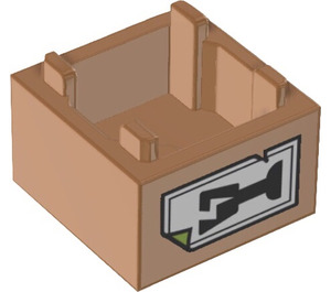 LEGO Scatola 2 x 2 con Broken Vetro Adesivo (2821)