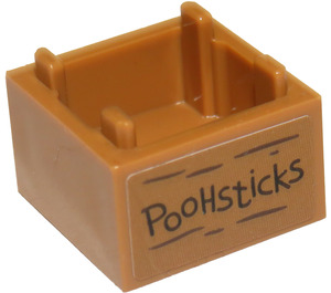 LEGO Boks 2 x 2 med 'C.R' og 'PooHsticks’ Klistermærke (59121)