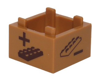 LEGO Boks 2 x 2 med Minifigur Hode og Plate (2821 / 67346)