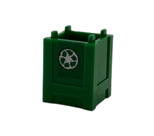 LEGO Låda 2 x 2 x 2 Spjällåda med Recycling Arrows Klistermärke (61780)