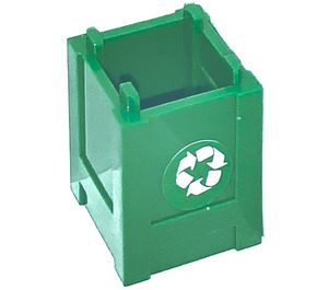 LEGO Boîte 2 x 2 x 2 Caisse avec blanc Recycling Symbol sur Both Sides Autocollant (61780)