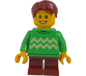 LEGO Boy - Verde brillante Maglione Minifigure