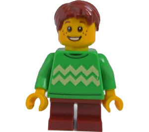 LEGO Boy - Bright Green Jumper minifiguur