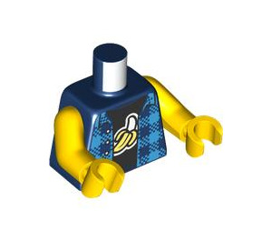 LEGO Boy - Dark Blue Banana Shirt Minifig Torso (973 / 76382)