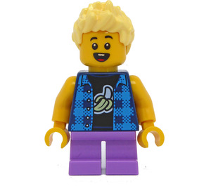 LEGO Boy - Dark Azul Plátano Camisa Minifigura