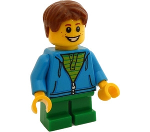 LEGO Boy в Тъмнолазурно пуловер Минифигурка