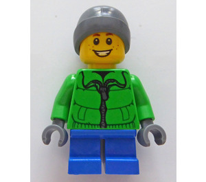 LEGO Boy dans Green Jacket Figurine