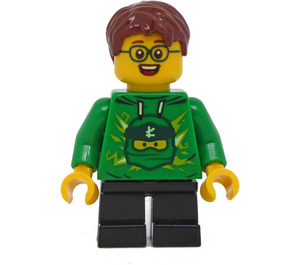 레고 Boy ~에 녹색 Ninjago 후드티 미니피규어