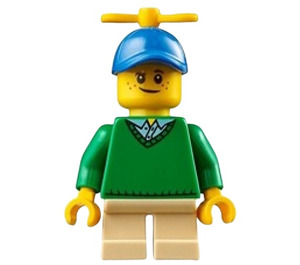 LEGO Boy в зелено пуловер Минифигурка