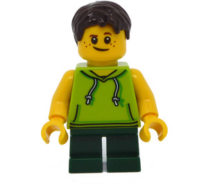 LEGO Boy in Limoen Shirt Minifiguur