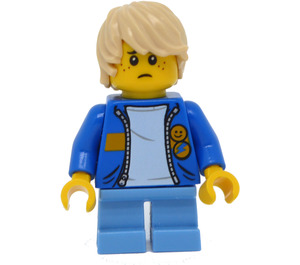 LEGO Boy Rider med Rufsig Brungul Hår Minifigur