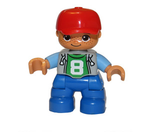 LEGO Boy med "8" Topp Duplo figur