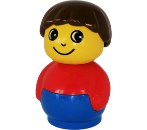 LEGO Boy met Blauw Basis en Rood Top Primo-figuur