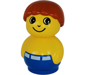 LEGO Boy mit Blau Basis mit Weiß Gürtel Primo-Figur