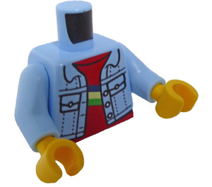 LEGO Boy z Bright Światło Niebieski Kurtka Minifigurka Tułów (973 / 76382)