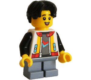 LEGO Boy с Colourful Яке Минифигурка