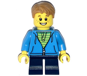 LEGO Boy med Mørk asurblå Genser Minifigur