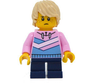 LEGO Boy met Pink Sweater minifiguur