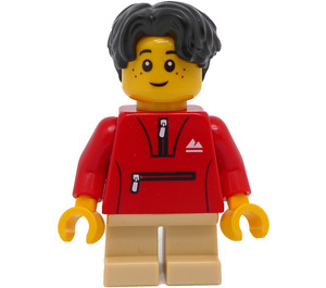 LEGO Boy met Rood Hoodie Minifiguur