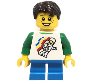 LEGO Boy med Space TShirt Minifigur