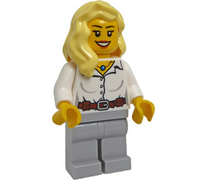LEGO Brand Store Female, Pharaoh's Quest Blouse with Buttons, Belt and Necklace Pattern {Leeds} Minifigure