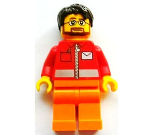 LEGO Brand Store Male, Post Office Wit Envelope en Stripe, Toronto Yorkdale minifiguur