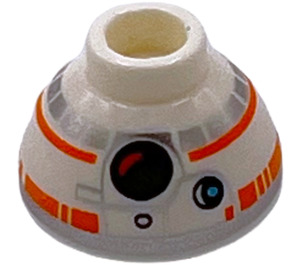 LEGO Brick 1.5 x 1.5 x 0.7 Round Dome Hat with BB-8 Head with Large Photoreceptor (37840)