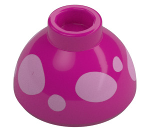 LEGO Mattoncino 1.5 x 1.5 x 0.7 Rotondo Dome Cappello con Rosa circles / splotches (37840 / 104679)