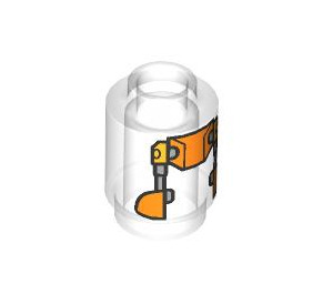 LEGO Brick 1 x 1 Round with RJ-83 Orange Droid Body with Open Stud (3062 / 106152)